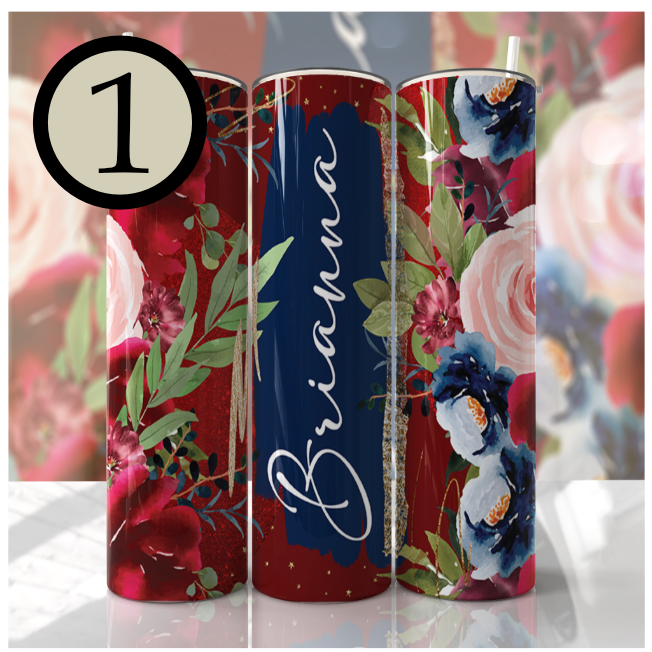 Floral Skinny Tumblers
