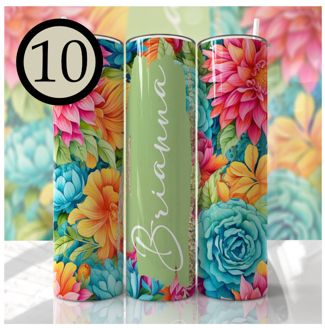 Floral Skinny Tumblers