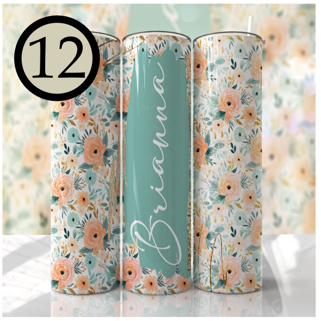 Floral Skinny Tumblers