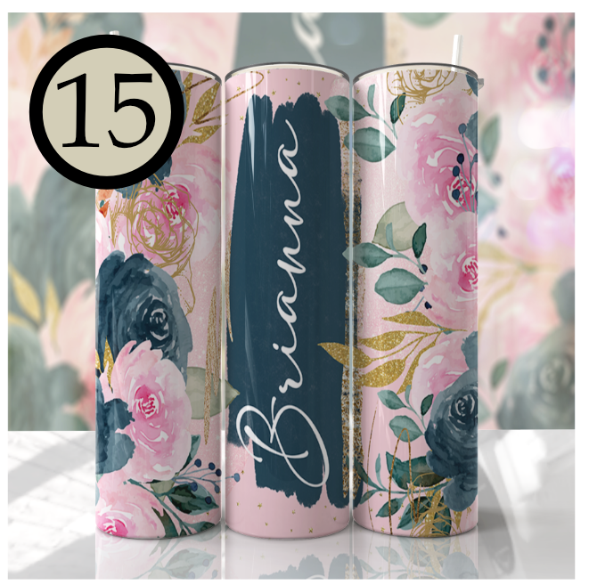 Floral Skinny Tumblers