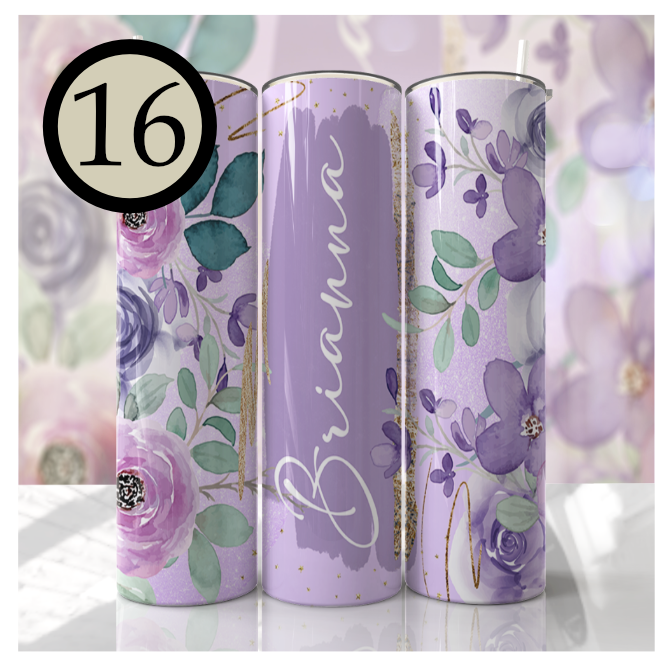 Floral Skinny Tumblers
