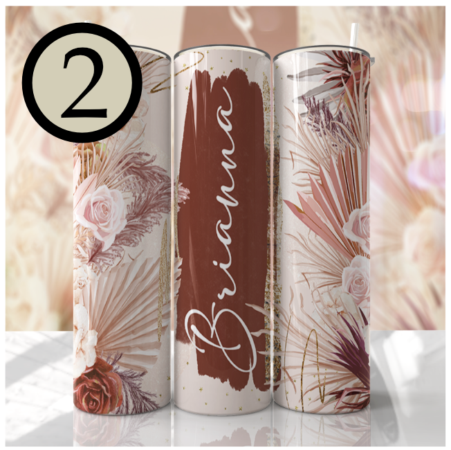 Floral Skinny Tumblers