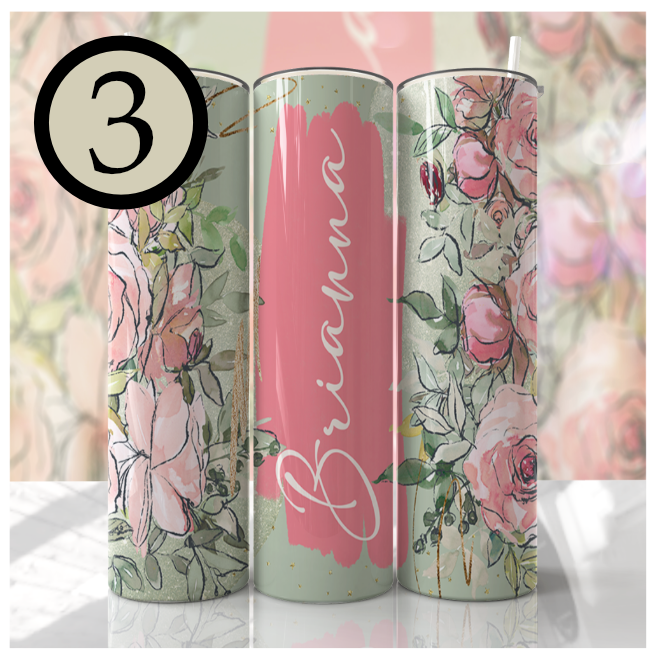 Floral Skinny Tumblers