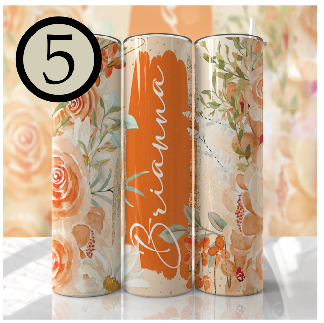 Floral Skinny Tumblers