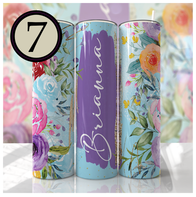 Floral Skinny Tumblers