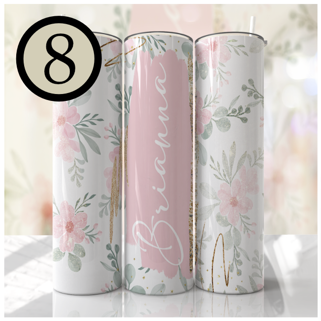 Floral Skinny Tumblers
