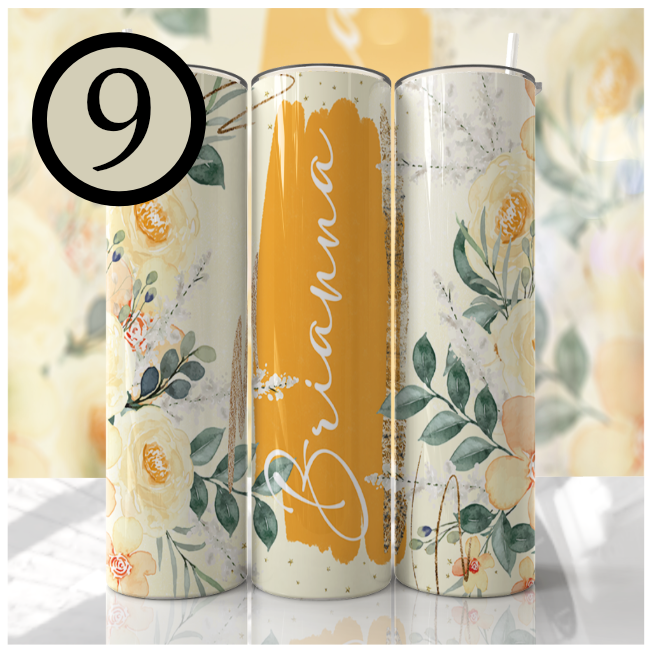 Floral Skinny Tumblers