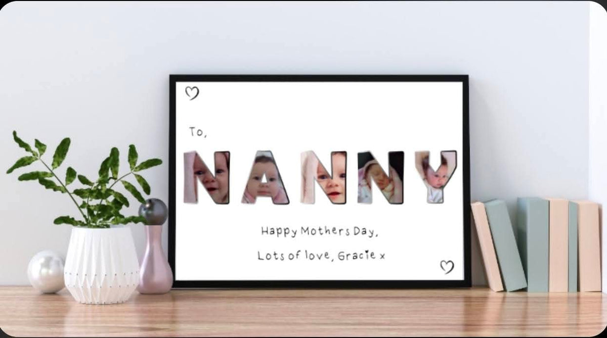Personalised A4 Mum/Mummy/Nan/Nanny Print With Photos