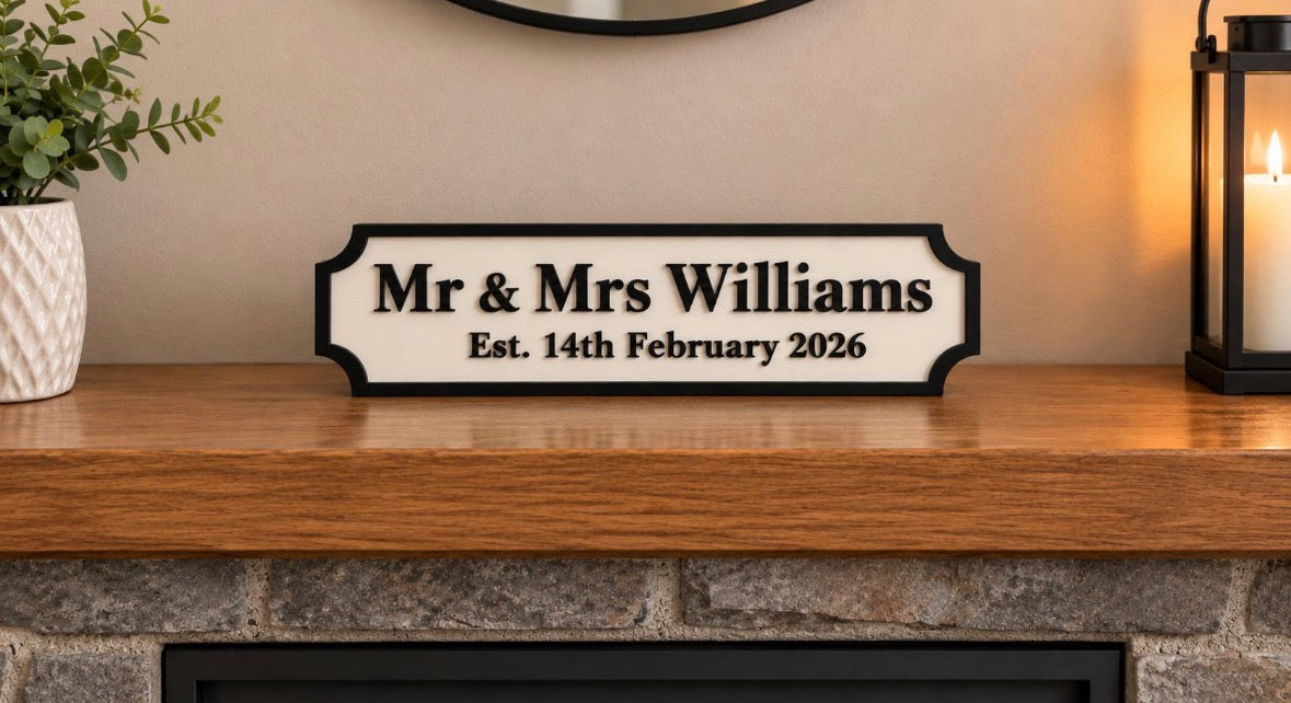 Personalised Couples Plaque