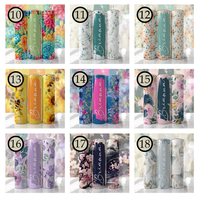 Floral Skinny Tumblers