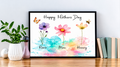 Personalised A4 Mum/Mummy/Nan/Nanny Print With Flowers & Names
